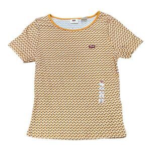 Levi’s Orange Geometric Micro Rib Tee S